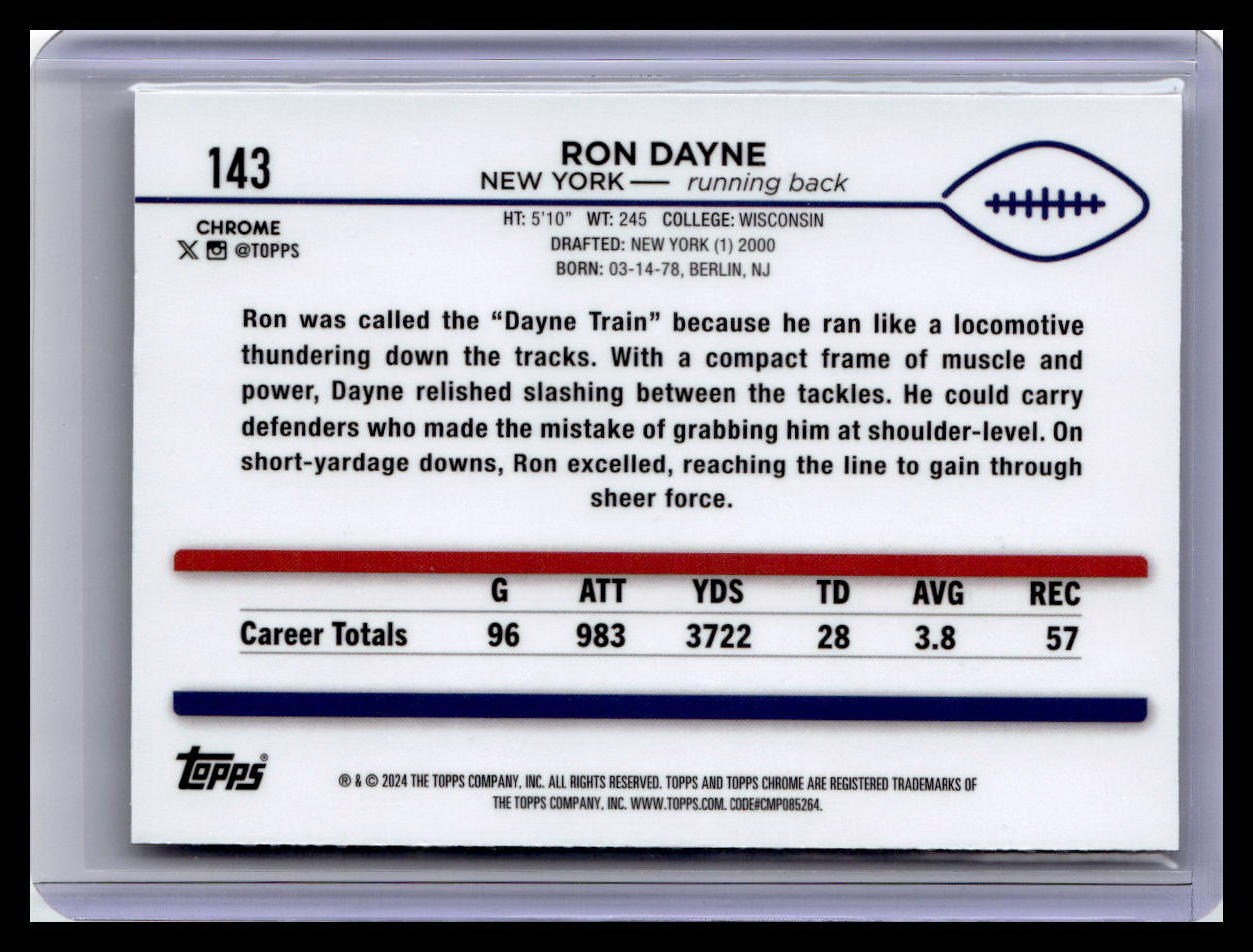 2024 Topps Chrome #143 Ron Dayne X-Fractor