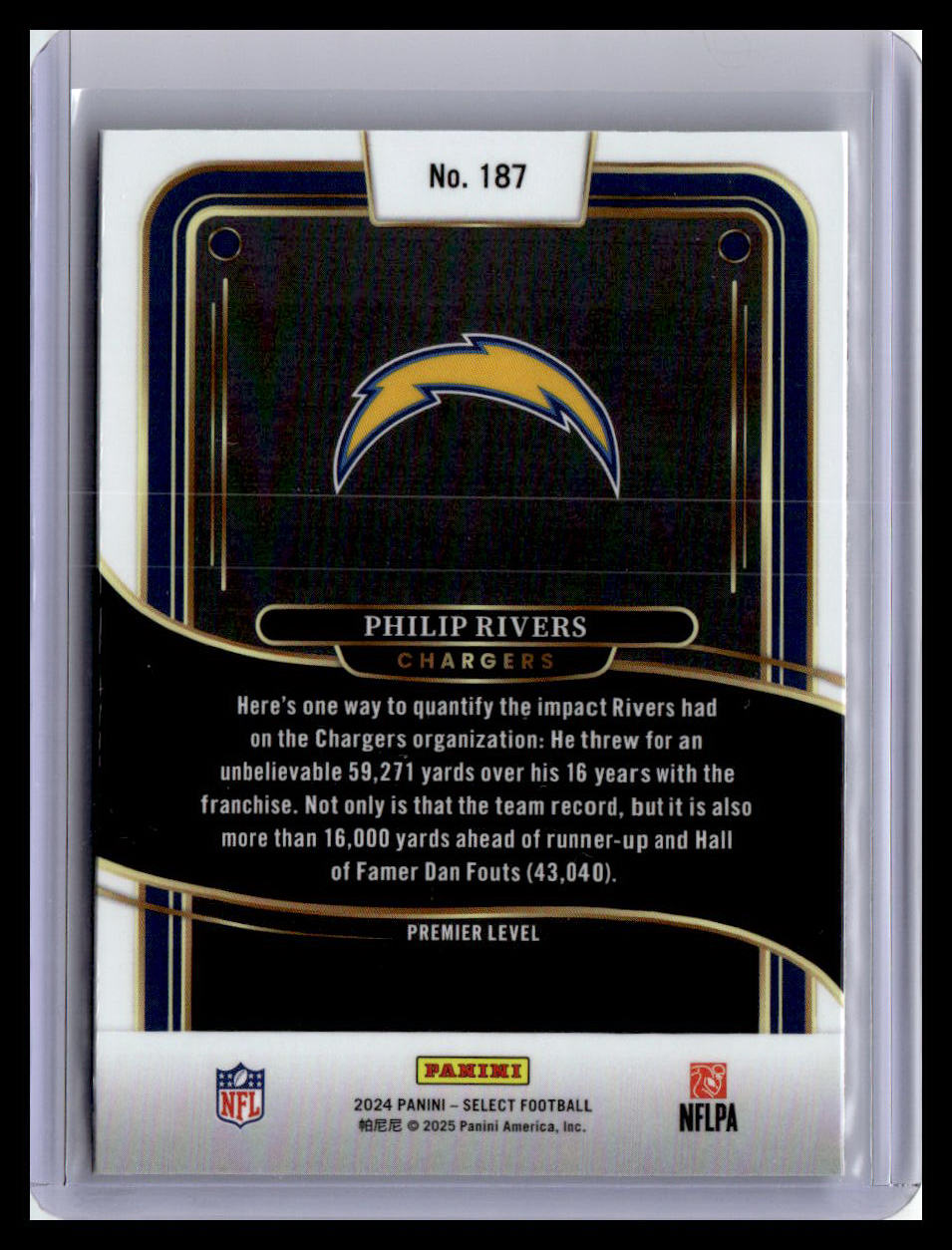 2024 Panini Select #187 Philip Rivers