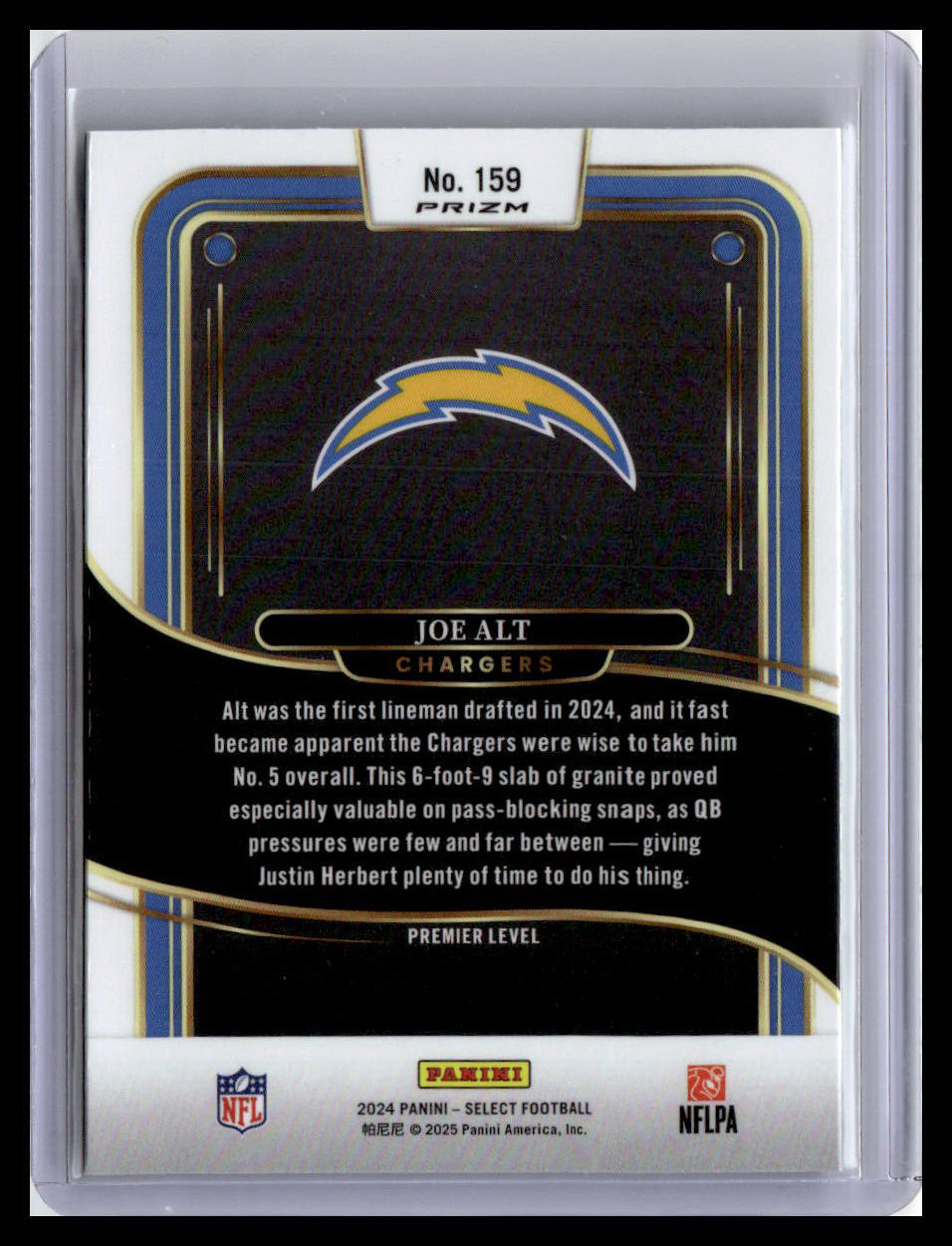 2024 Panini Select #159 Joe Alt Black & Green Prizm Shock