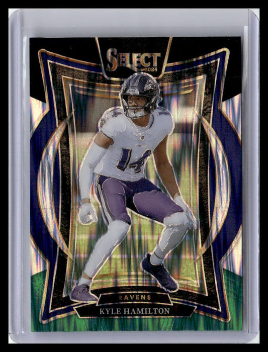 2024 Panini Select #78 Kyle Hamilton Black & Green Prizm Shock
