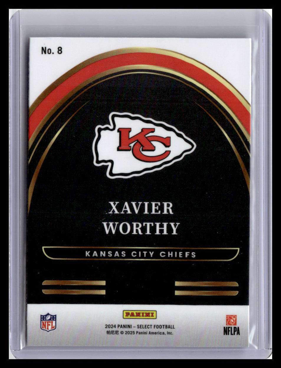 2024 Panini Select #8 Xavier Worthy Select Future Prizm