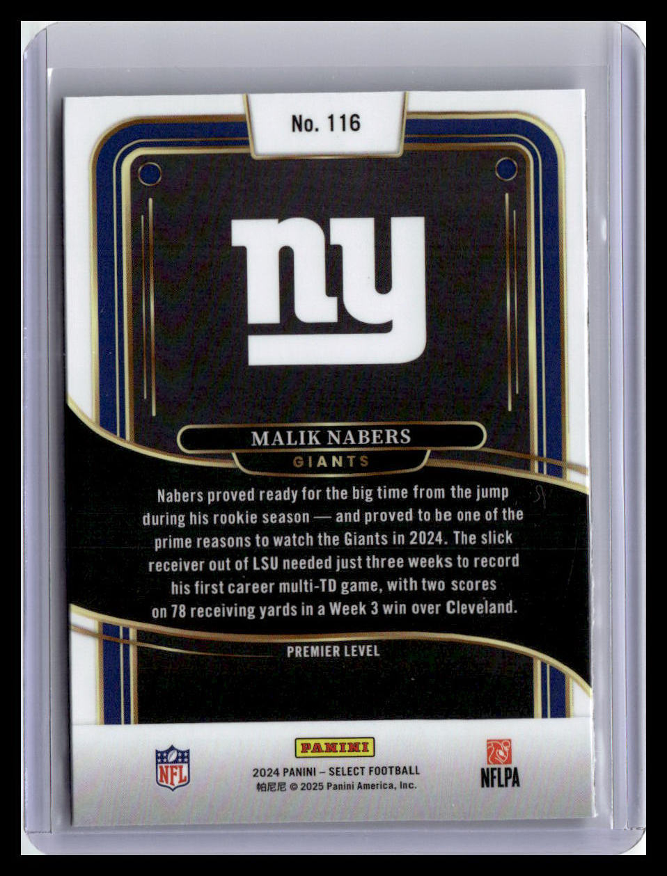 2024 Panini Select #116 Malik Nabers