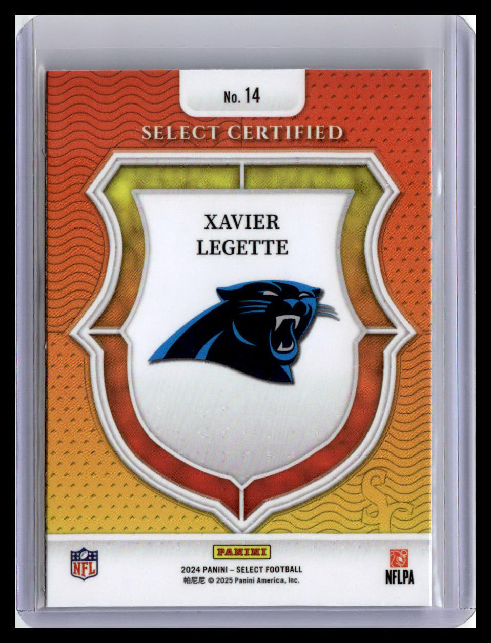 2024 Panini Select #14 Xavier Legette Select Certified Rookies