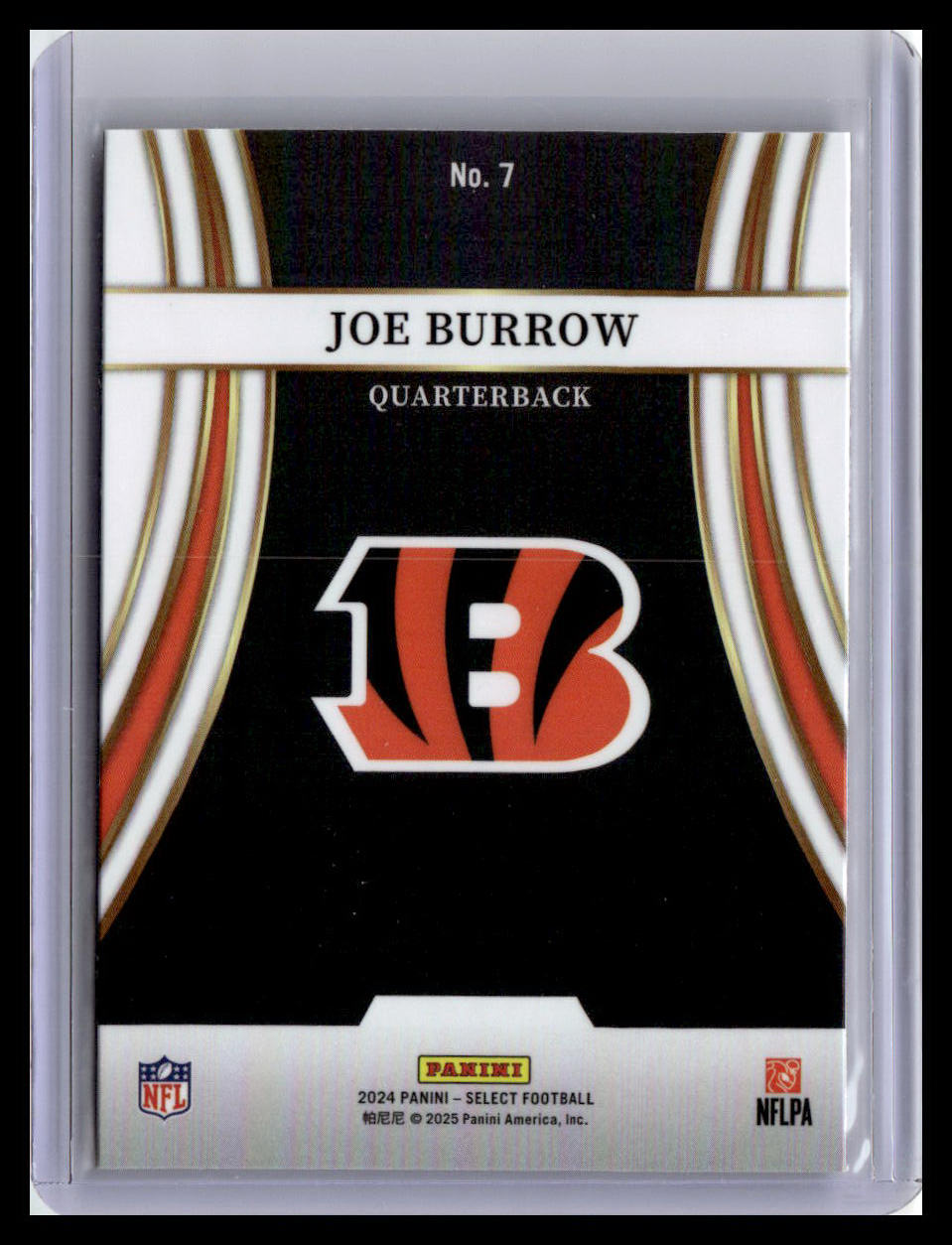 2024 Panini Select #7 Joe Burrow Turbocharged