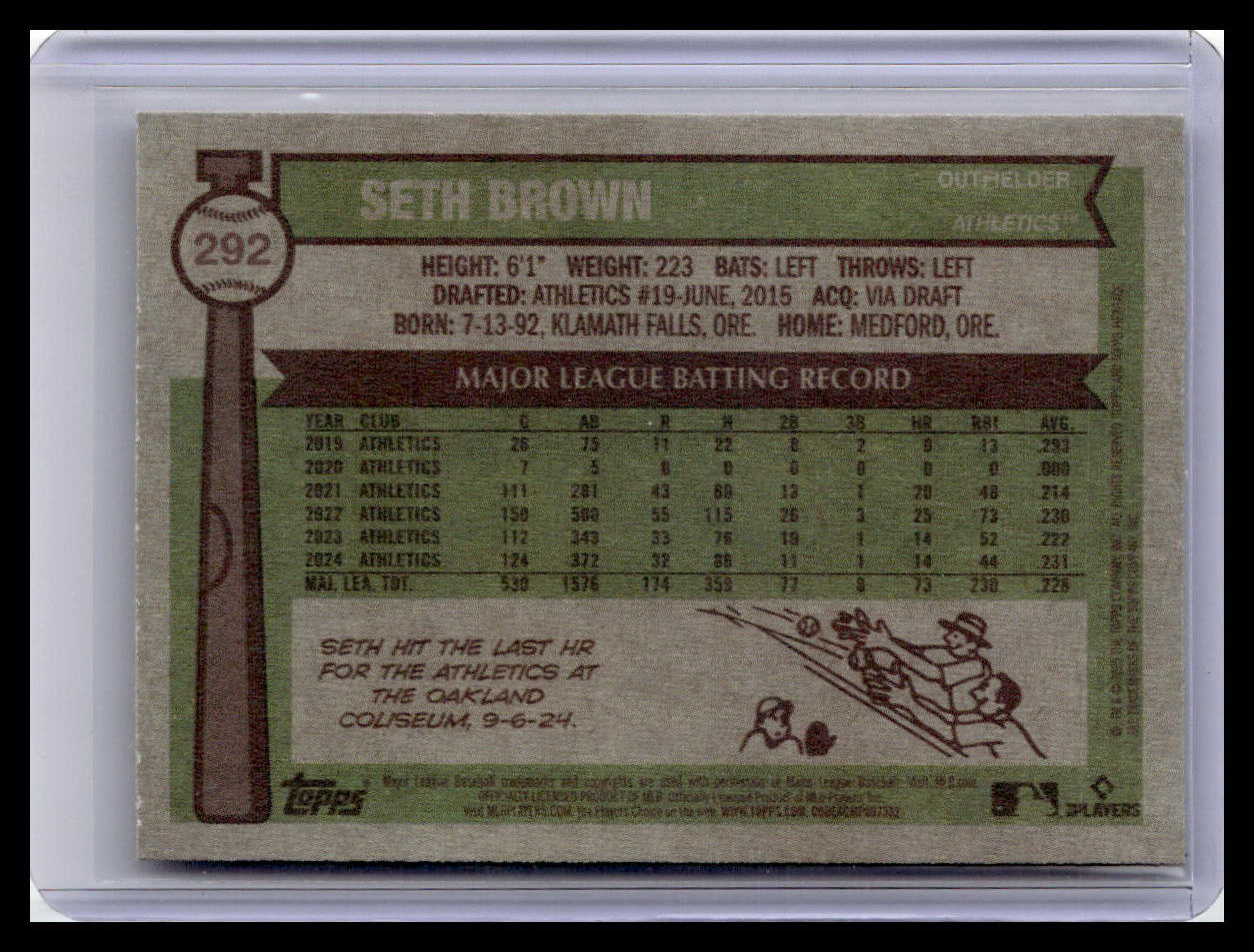 2025 Topps Heritage #292 Seth Brown