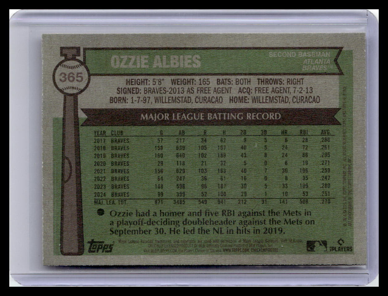 2025 Topps Heritage #365 Ozzie Albies