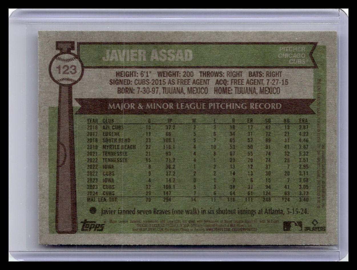 2025 Topps Heritage #123 Javier Assad