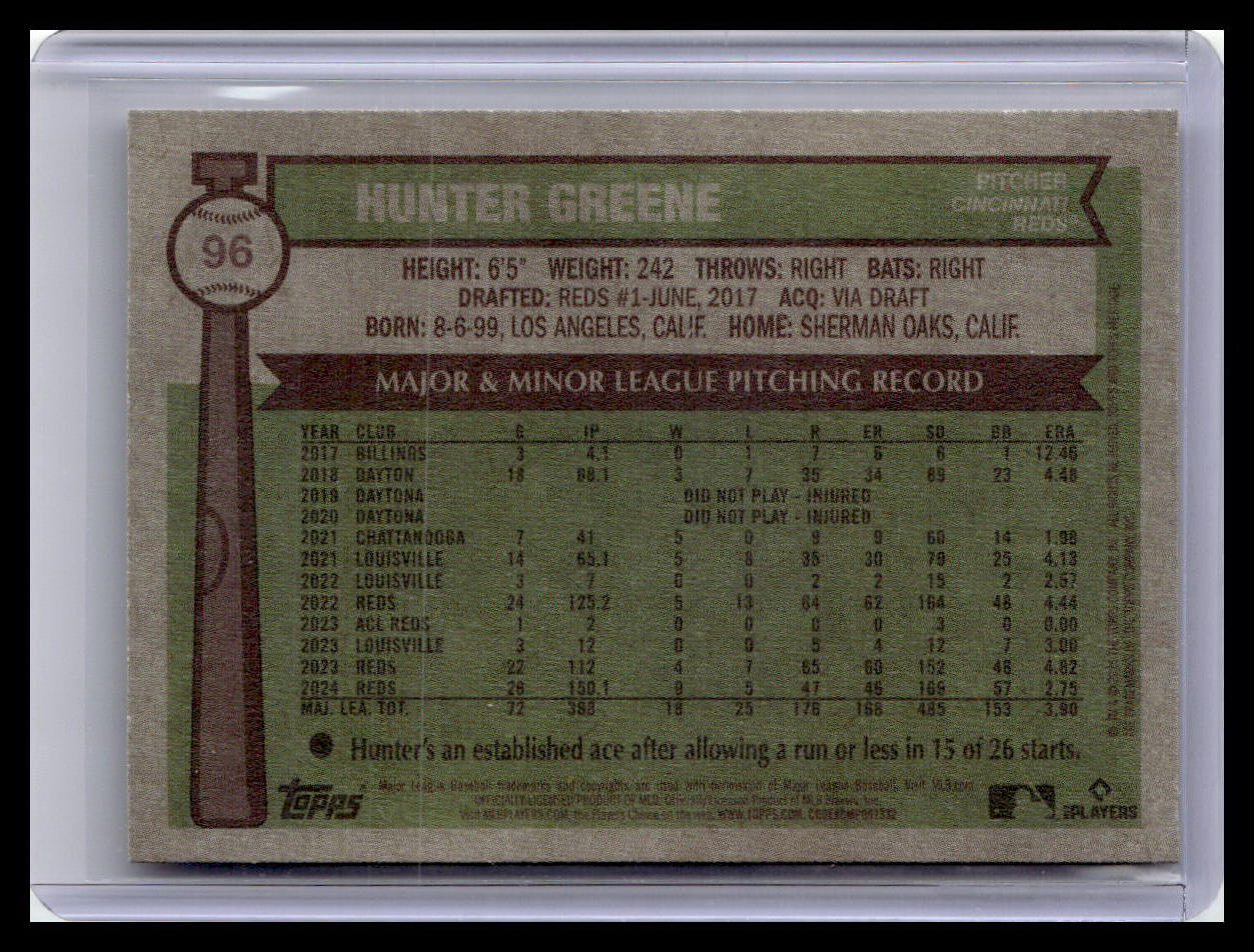2025 Topps Heritage #96 Hunter Greene