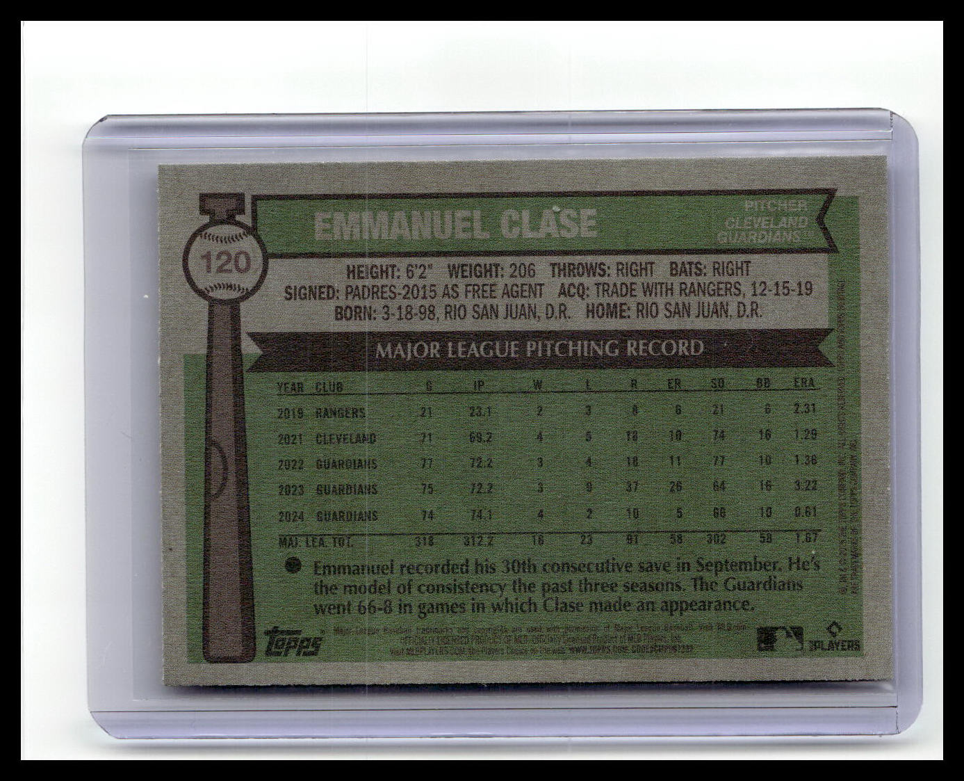 2025 Topps Heritage #120 Emmanuel Clase