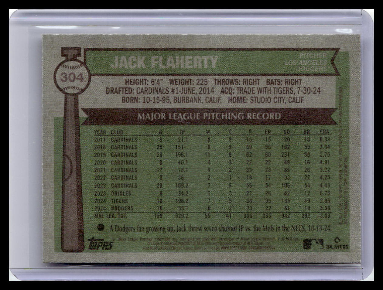2025 Topps Heritage #304 Jack Flaherty