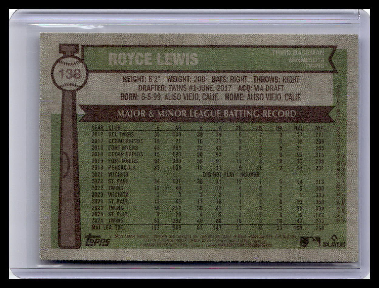 2025 Topps Heritage #138 Royce Lewis