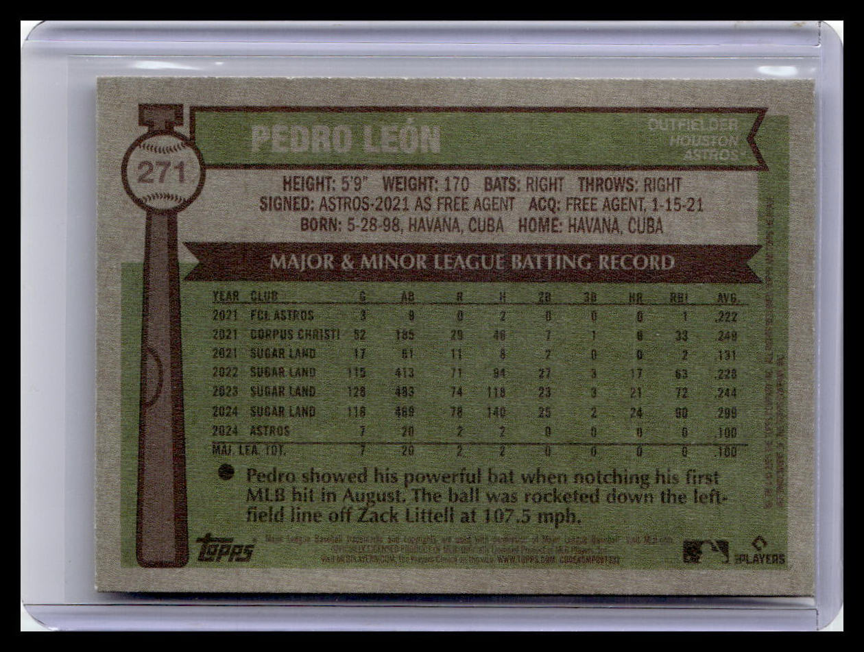2025 Topps Heritage #271 Pedro León