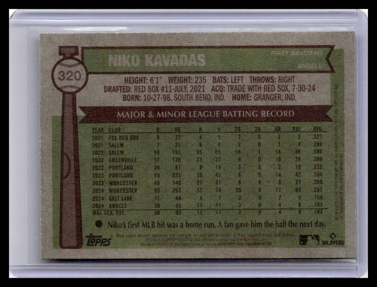 2025 Topps Heritage #320 Niko Kavadas
