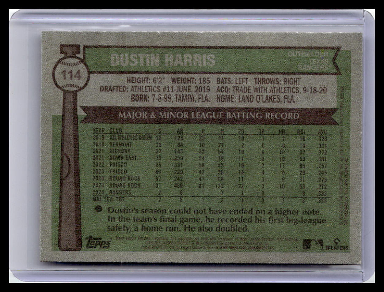 2025 Topps Heritage #114 Dustin Harris