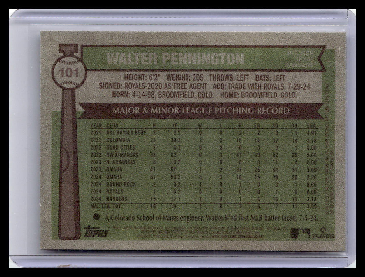 2025 Topps Heritage #101 Walter Pennington