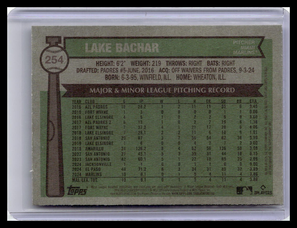 2025 Topps Heritage #254 Lake Bachar
