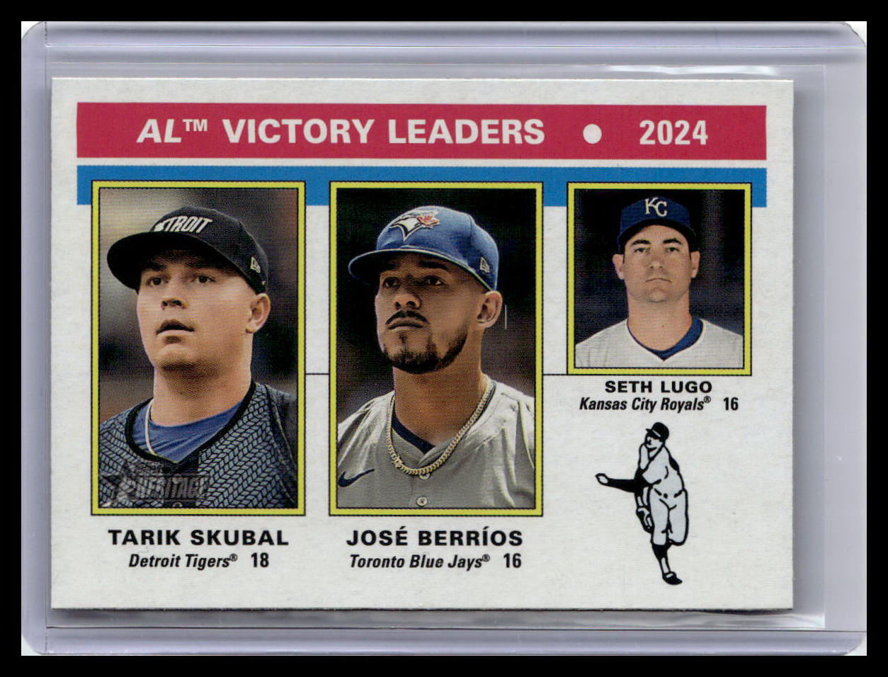 2025 Topps Heritage #200 Seth Lugo / José Berríos / Tarik Skubal Chrome