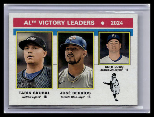 2025 Topps Heritage #200 Seth Lugo / José Berríos / Tarik Skubal Chrome