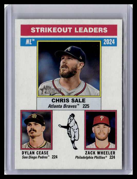 2025 Topps Heritage #203 Zack Wheeler / Dylan Cease / Chris Sale Chrome