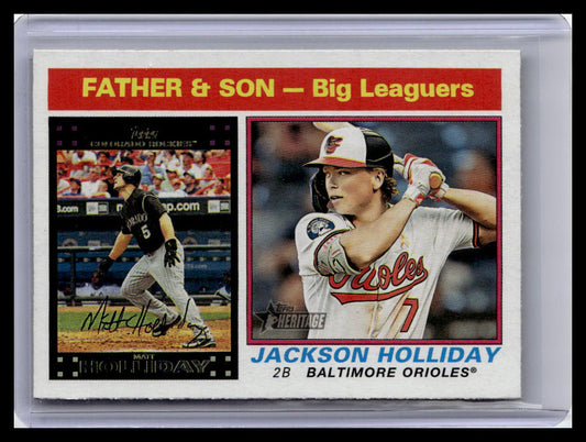 2025 Topps Heritage #66 Matt Holliday / Jackson Holliday