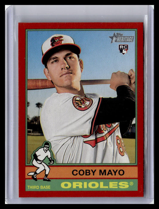 2025 Topps Heritage #340 Coby Mayo Red Border