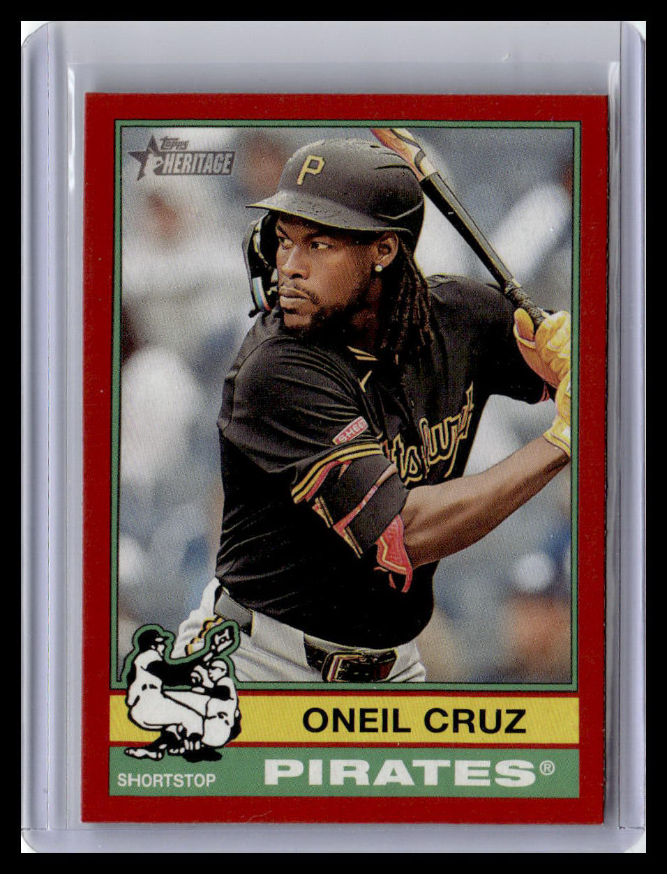 2025 Topps Heritage #183 Oneil Cruz Red Border
