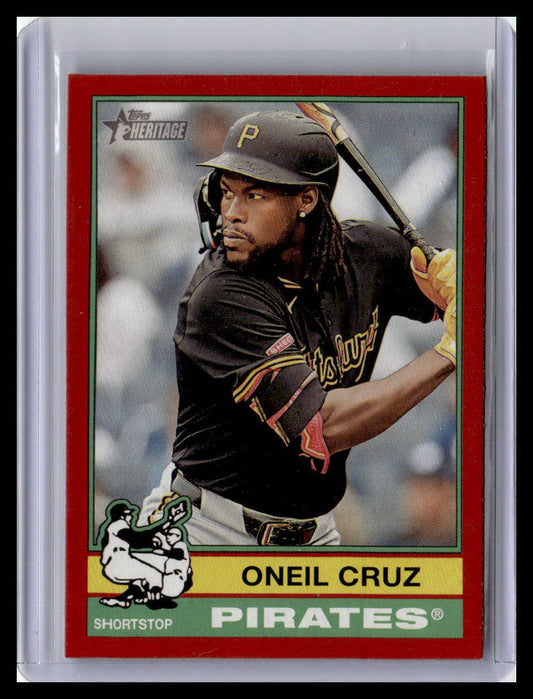 2025 Topps Heritage #183 Oneil Cruz Red Border