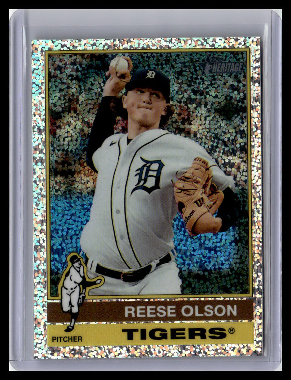 2025 Topps Heritage #409 Reese Olson Chrome Silver Sparkle Refractor