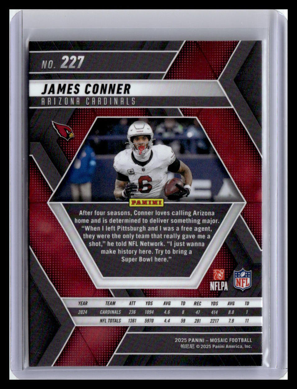 2025 Panini Mosaic #227 James Conner
