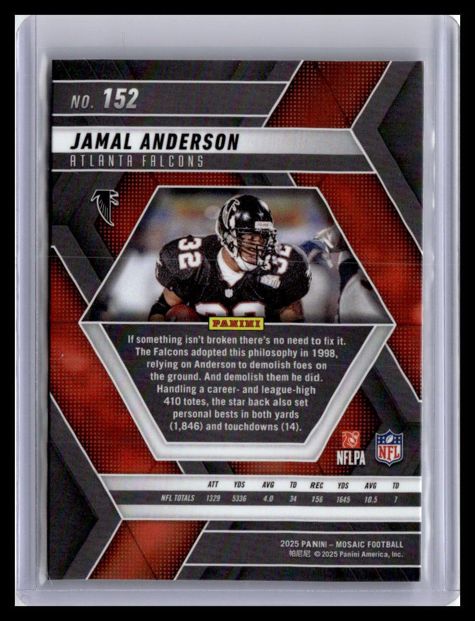 2025 Panini Mosaic #152 Jamal Anderson Mosaic