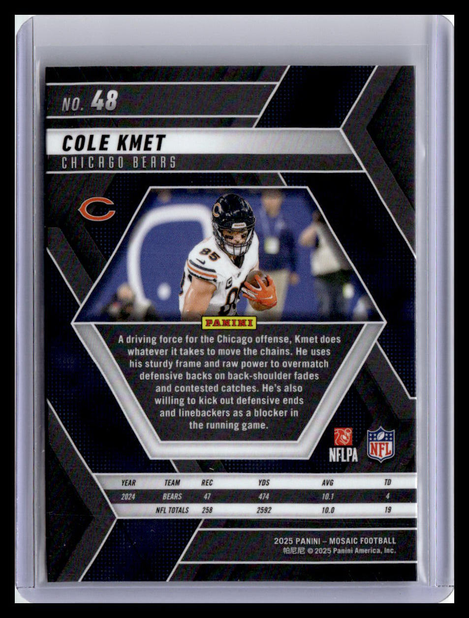 2025 Panini Mosaic #48 Cole Kmet