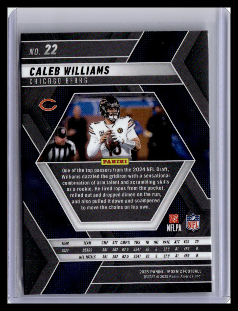 2025 Panini Mosaic #22 Caleb Williams