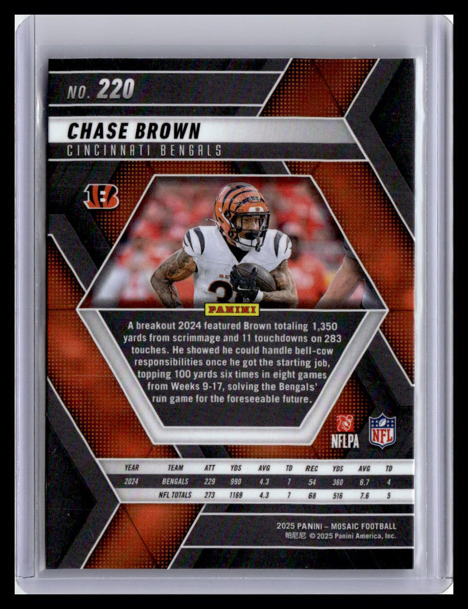 2025 Panini Mosaic #220 Chase Brown