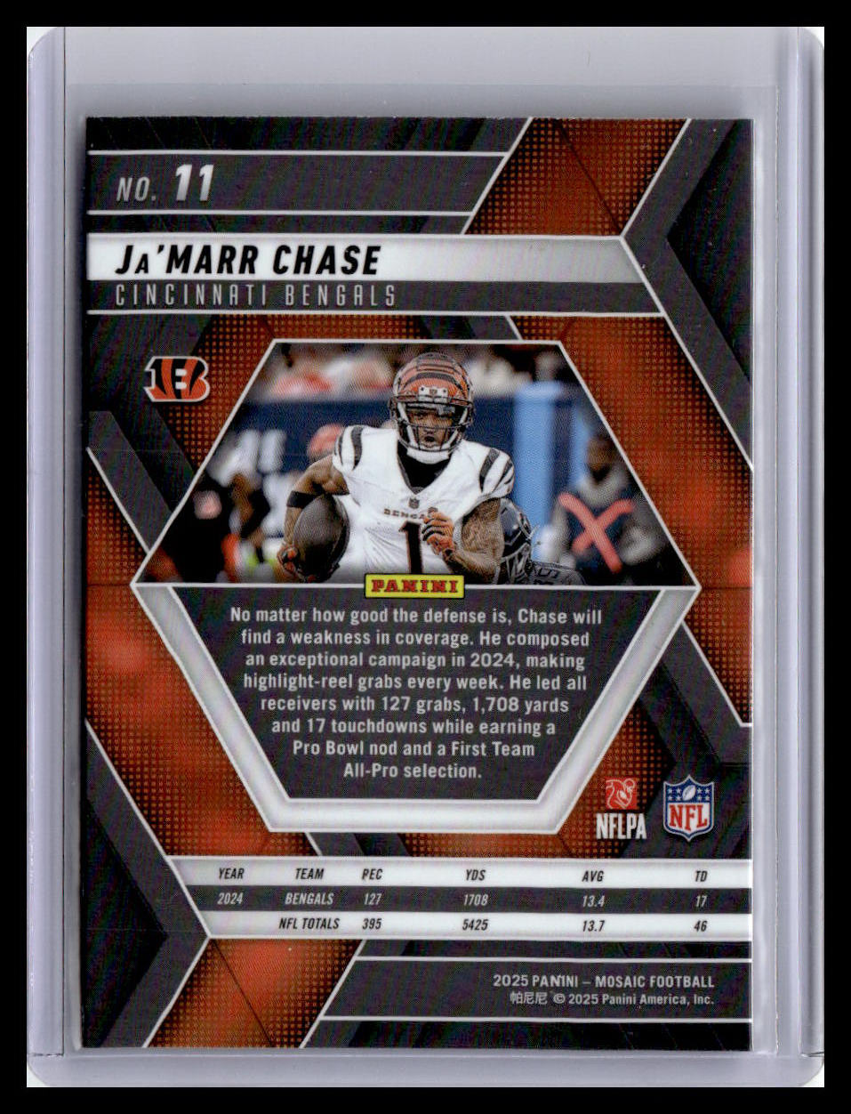 2025 Panini Mosaic #11 Ja'Marr Chase