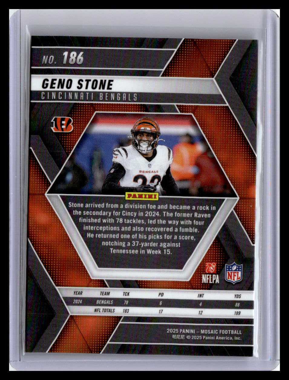 2025 Panini Mosaic #186 Geno Stone