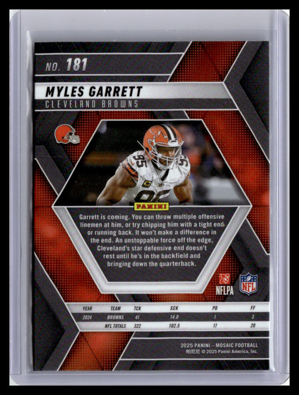 2025 Panini Mosaic #181 Myles Garrett