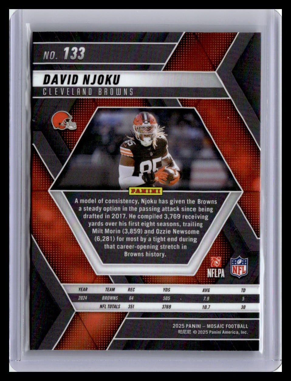 2025 Panini Mosaic #133 David Njoku