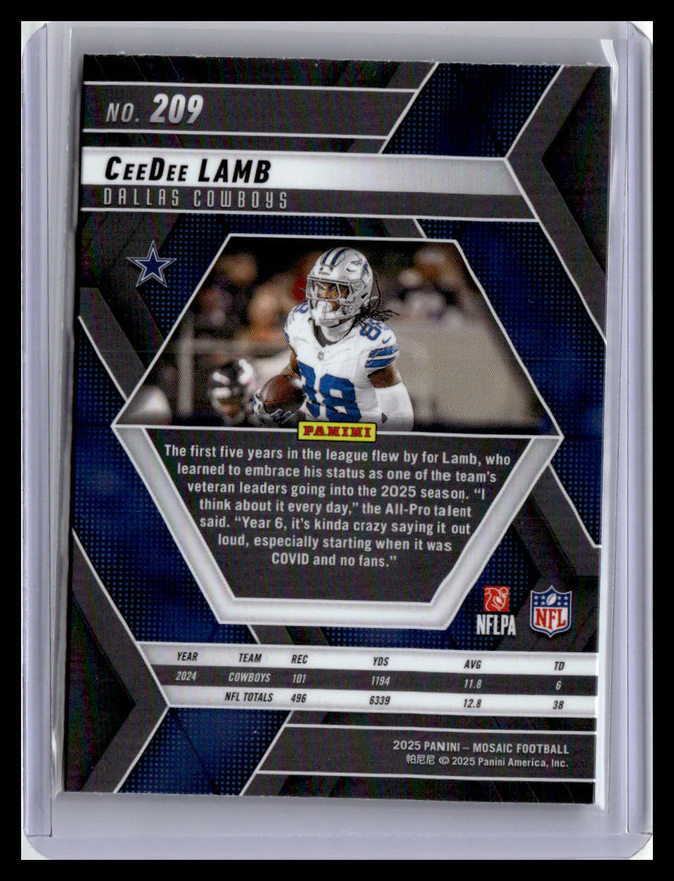 2025 Panini Mosaic #209 CeeDee Lamb