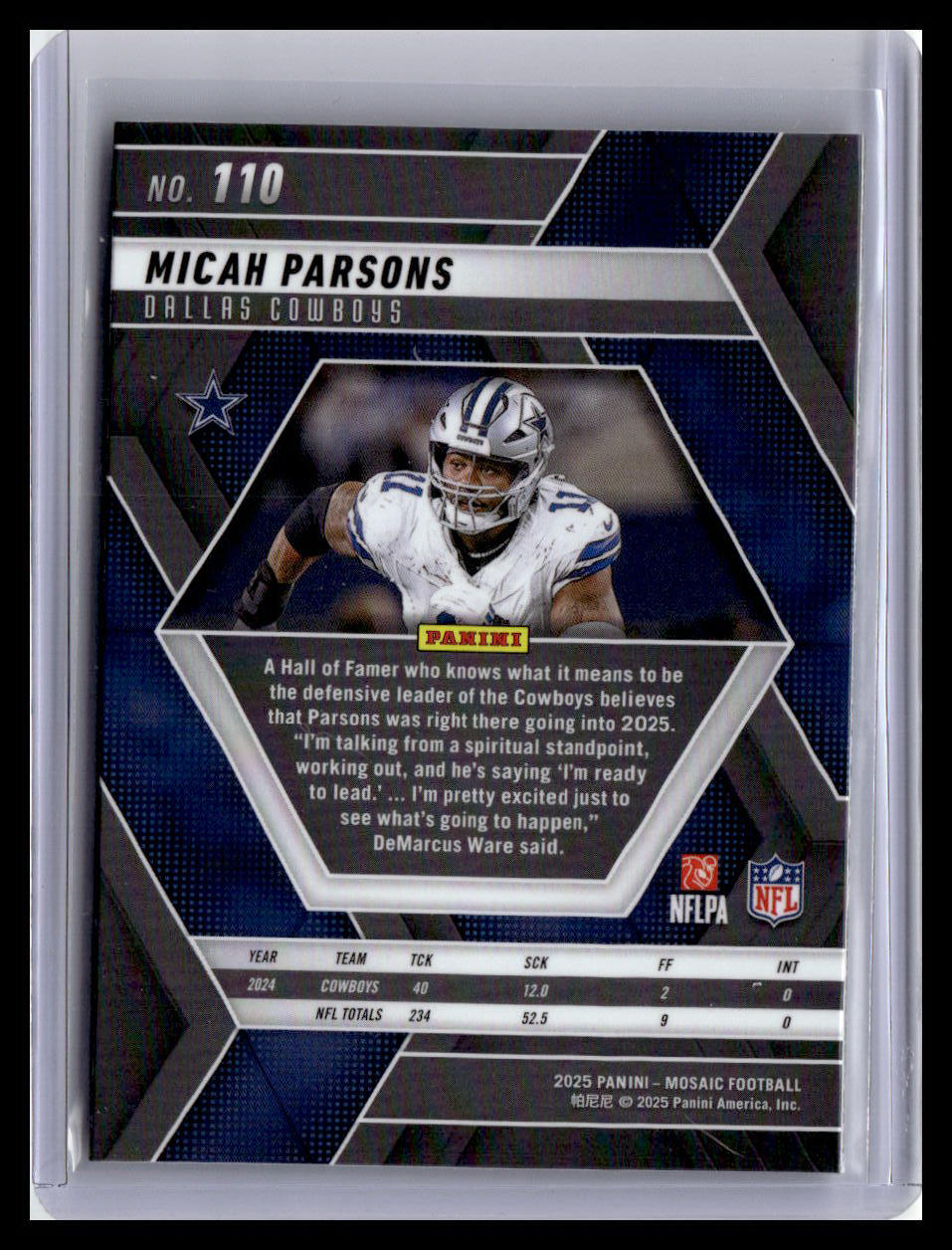 2025 Panini Mosaic #110 Micah Parsons