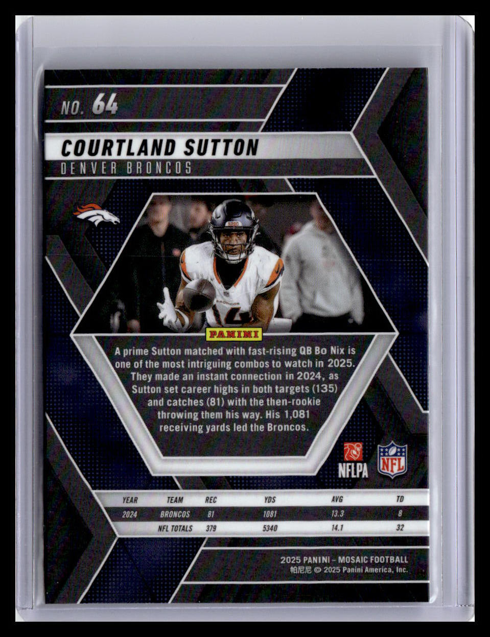 2025 Panini Mosaic #64 Courtland Sutton