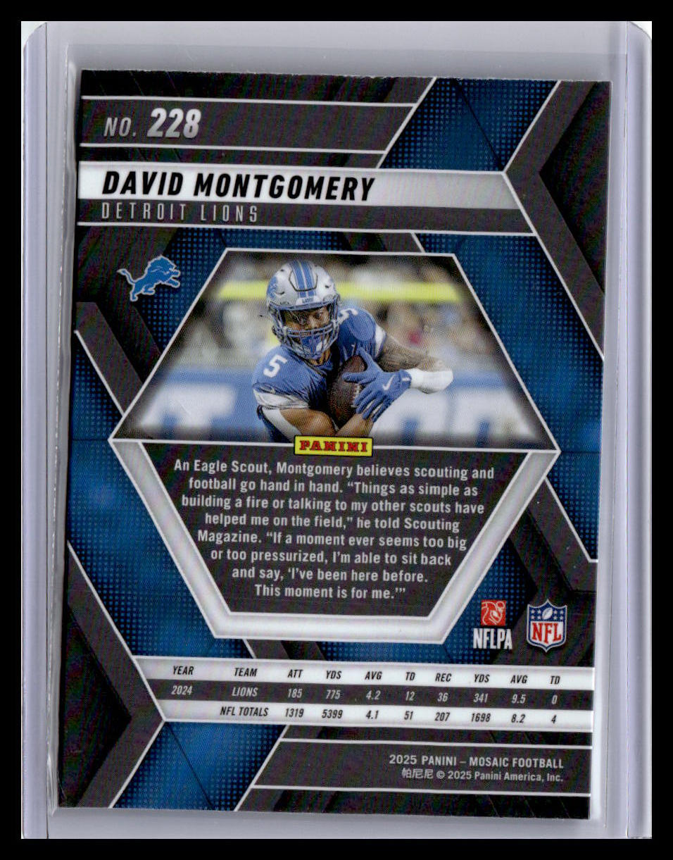 2025 Panini Mosaic #228 David Montgomery