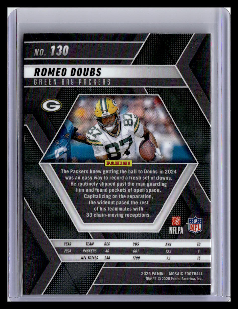 2025 Panini Mosaic #130 Romeo Doubs