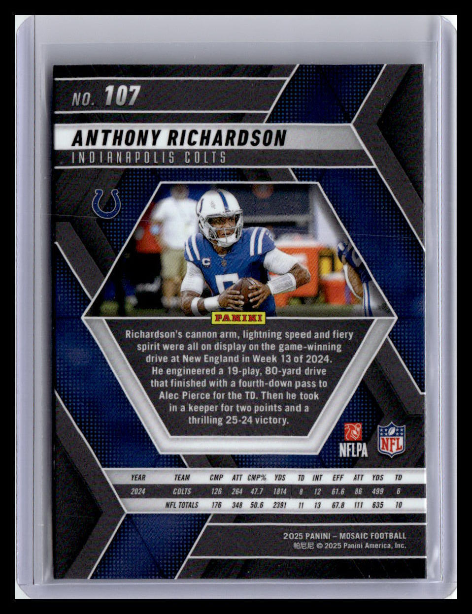 2025 Panini Mosaic #107 Anthony Richardson