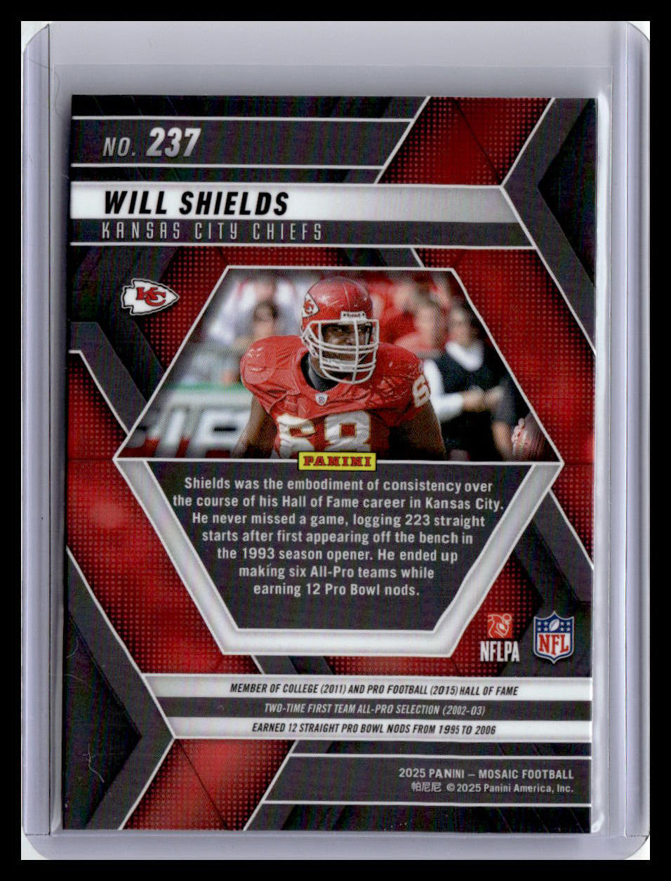 2025 Panini Mosaic #237 Will Shields
