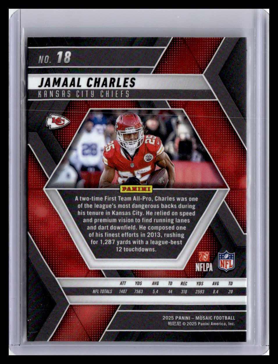 2025 Panini Mosaic #18 Jamaal Charles