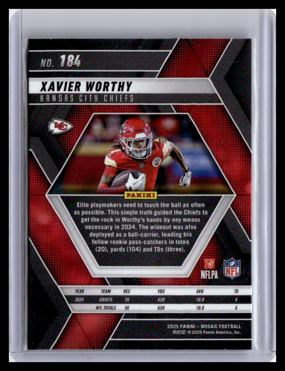 2025 Panini Mosaic #184 Xavier Worthy