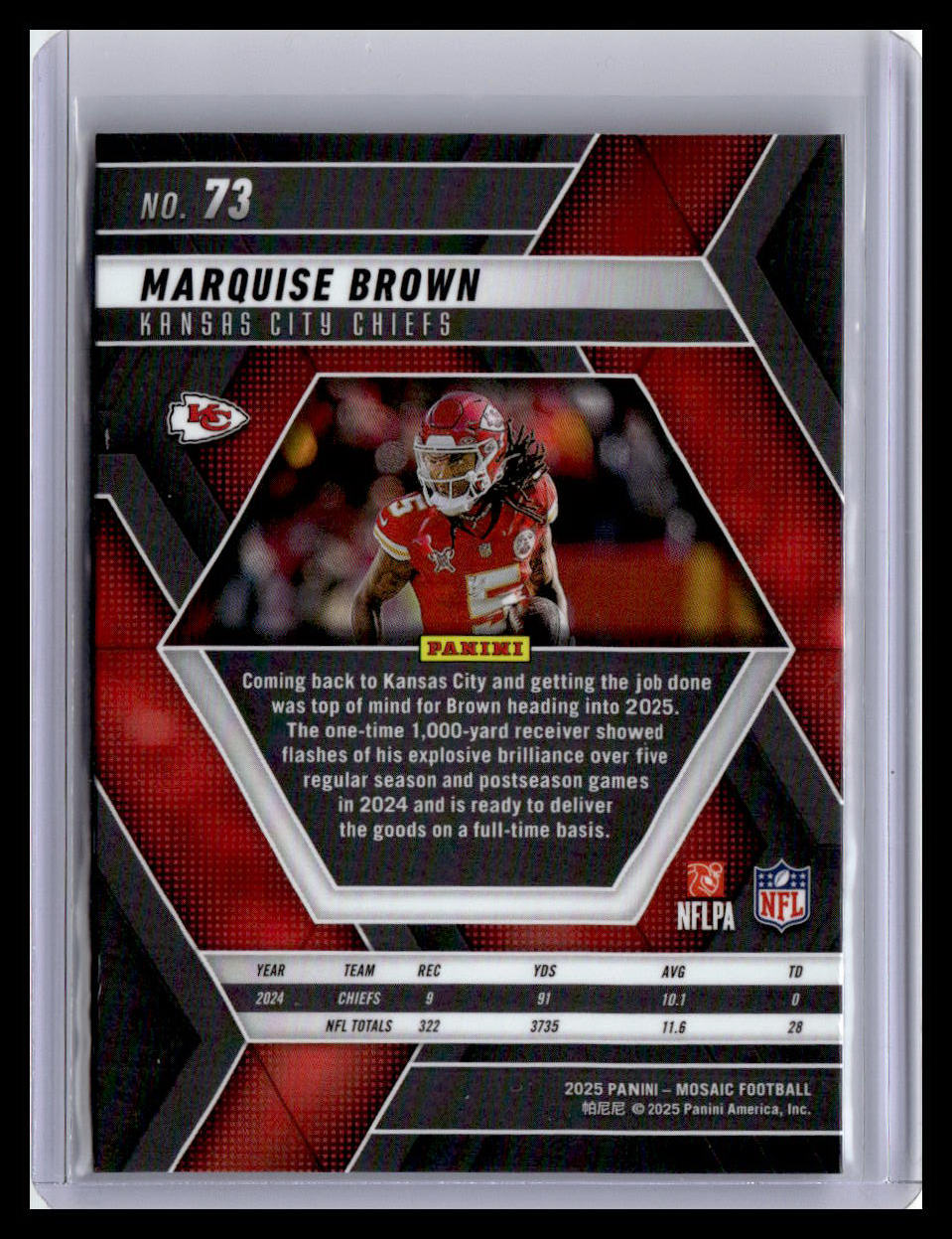 2025 Panini Mosaic #73 Marquise Brown