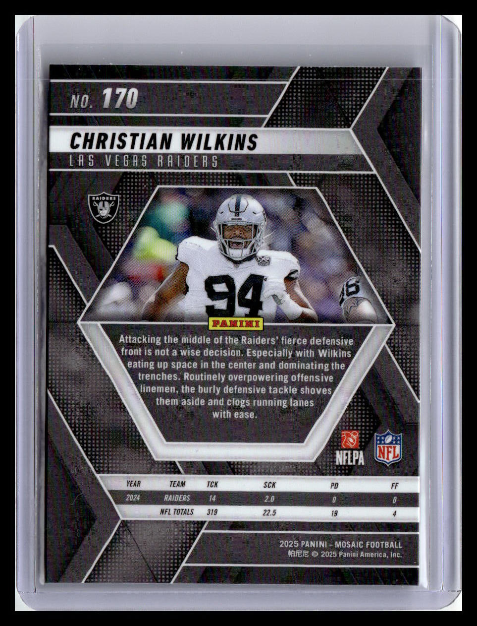 2025 Panini Mosaic #170 Christian Wilkins