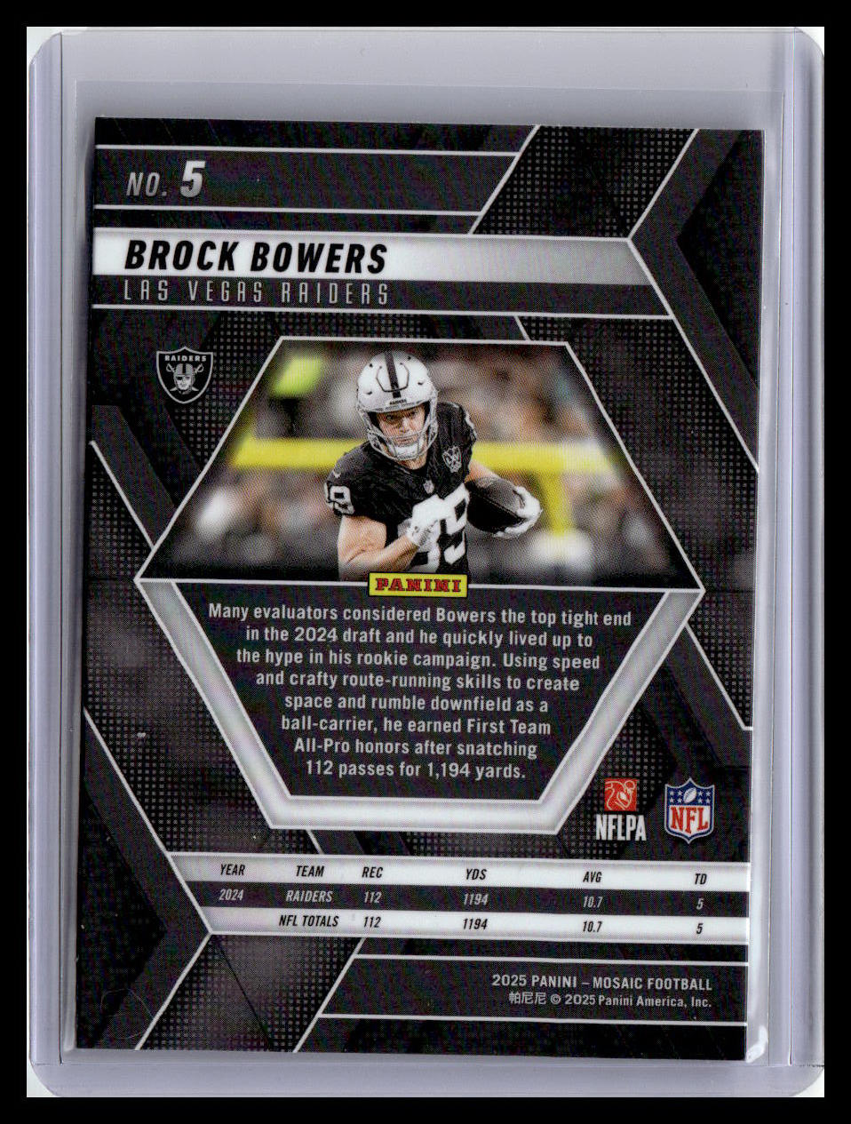 2025 Panini Mosaic #5 Brock Bowers