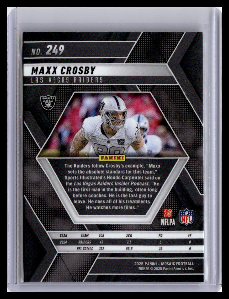 2025 Panini Mosaic #249 Maxx Crosby